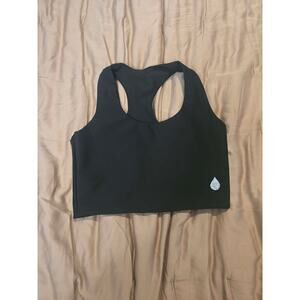Waterlust Reversible Swim Top Solid Black Est XS S